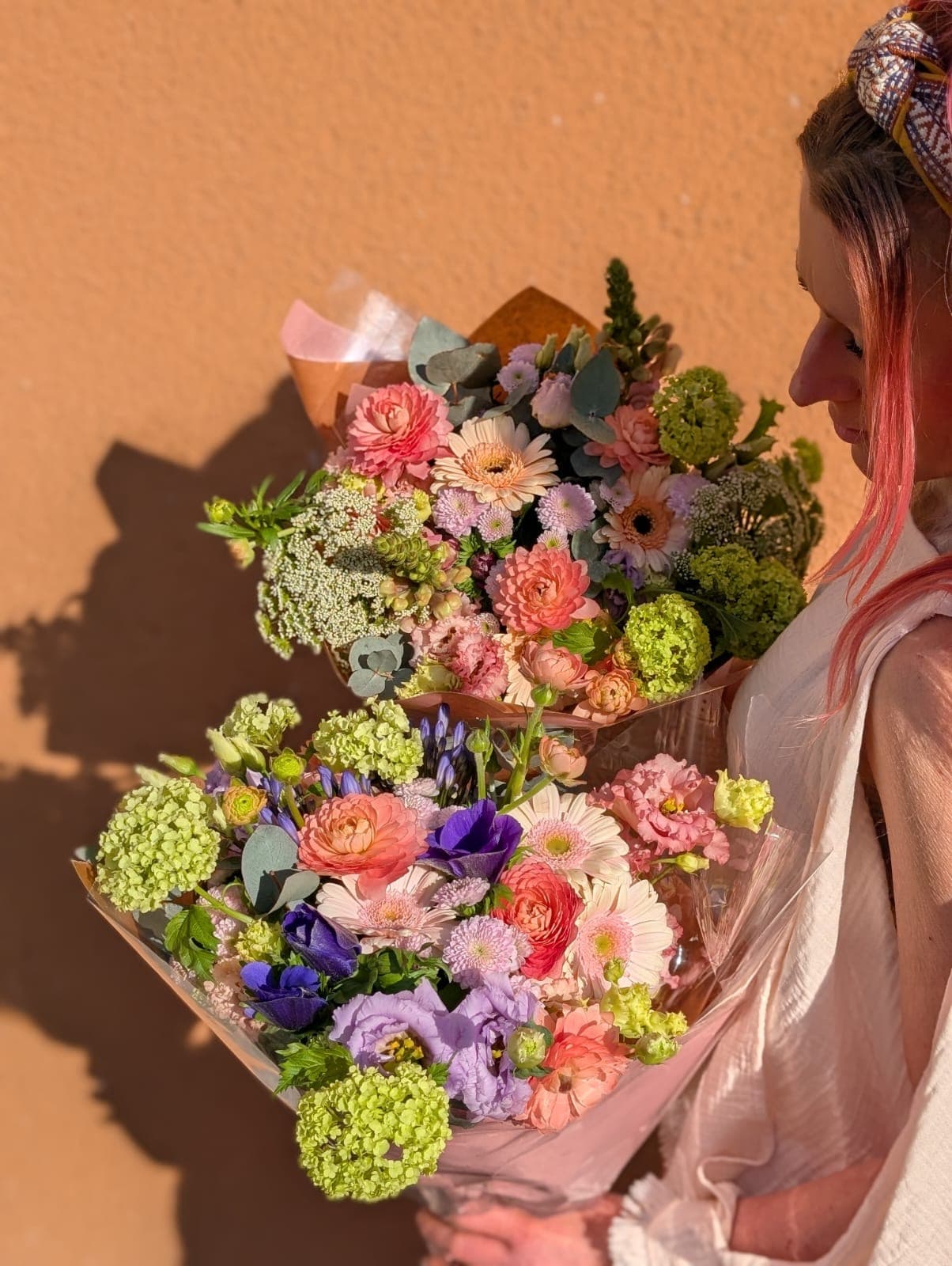 Färgglad Brudbukett