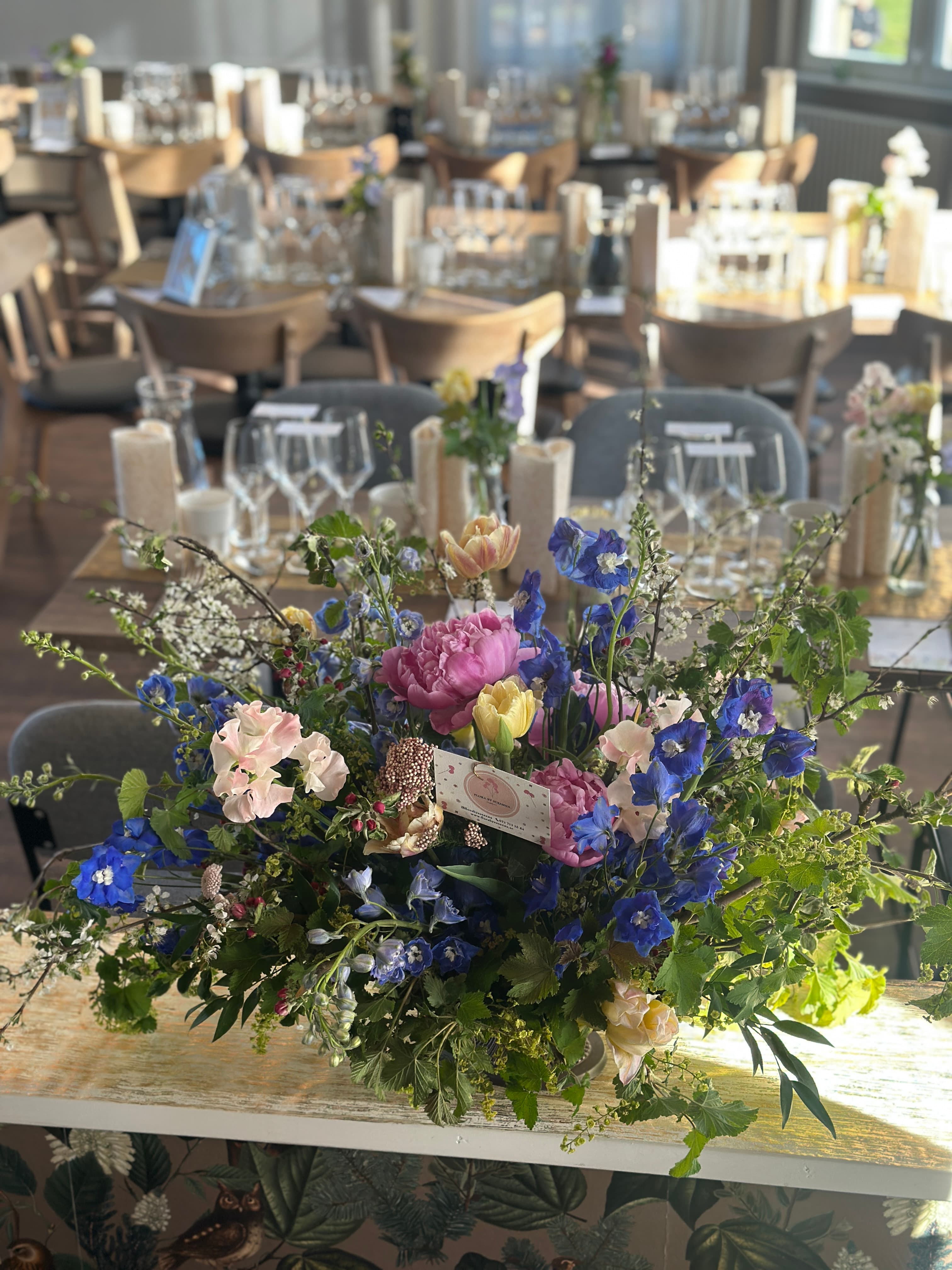 Blommor till företagsevent